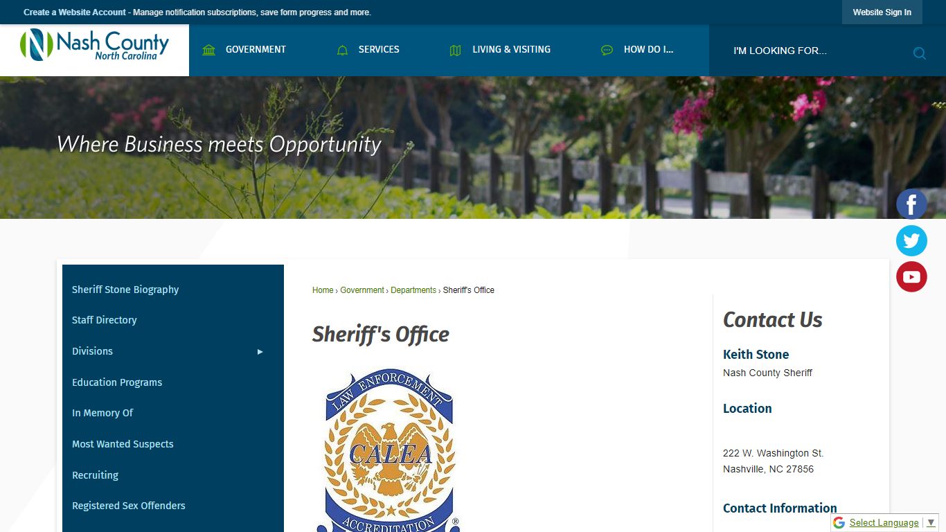 Sheriff's Office | Nash County, NC - Official Website