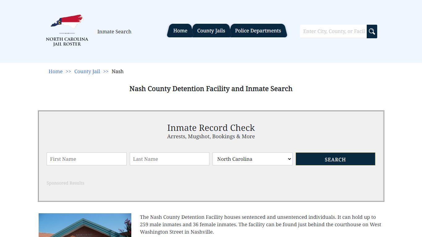 Nash County Detention Facility and Inmate Search | North Carolina Jail ...